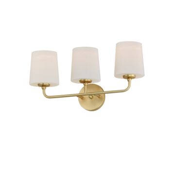 Bristol Three Light Bath Vanity in Satin Brass by Maxim