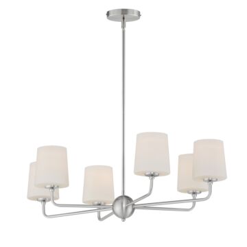 Bristol Six Light Chandelier in Satin Nickel by Maxim