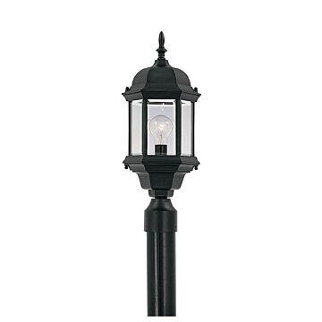 Devonshire 1-Light Post Lantern in Black