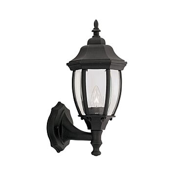Tiverton 1-Light Wall Lantern in Black