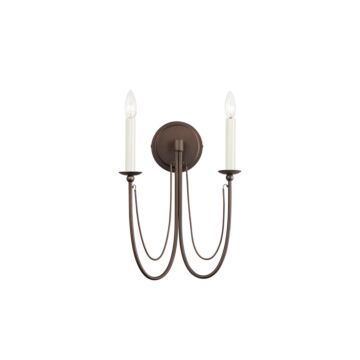 Plumette Two Light Wall Sconce in Chestnut Bronze by Maxim