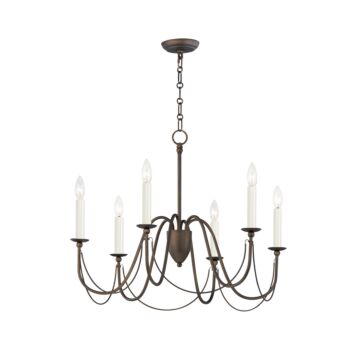 Plumette Six Light Chandelier in Chestnut Bronze by Maxim