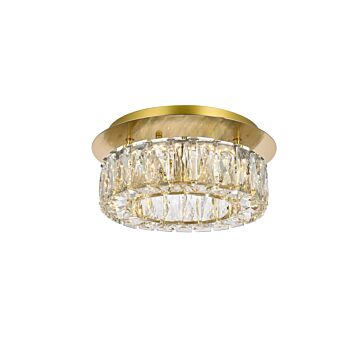Monroe 1-Light LED Flush Mount in Gold