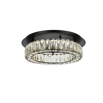 Monroe 1-Light LED Flush Mount in Black