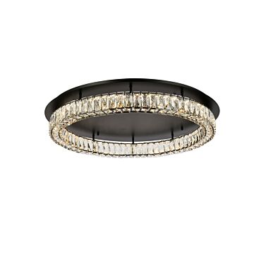 Monroe 1-Light LED Flush Mount in Black