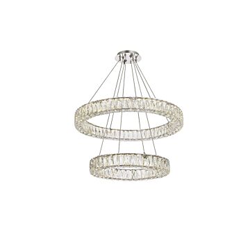 Monroe 2-Light LED Chandelier in Chrome