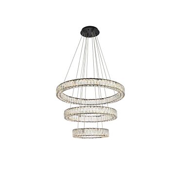 Monroe 3-Light LED Chandelier in Black