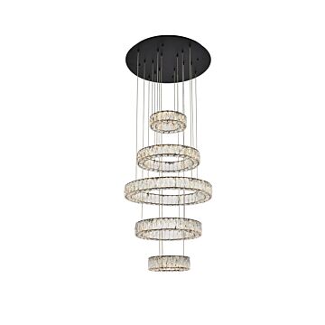 Monroe 5-Light LED Chandelier in Black