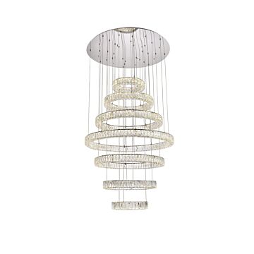 Monroe 7-Light LED Chandelier in Chrome