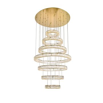 Monroe 7-Light LED Chandelier in Gold