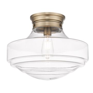 Ingalls MBS One Light Semi Flush Mount in Modern Brass by Golden