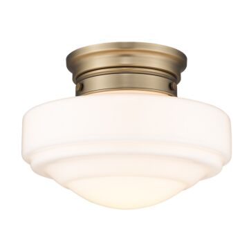 Ingalls MBS One Light Semi Flush Mount in Modern Brass by Golden