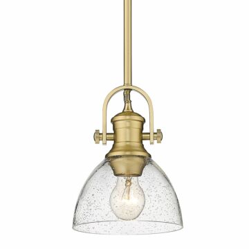 Hines BCB One Light Mini Pendant in Brushed Champagne Bronze by Golden