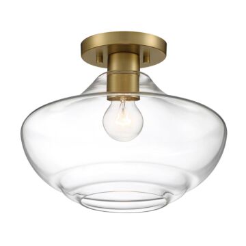 Emma 1-Light Semi-Flush Mount in Brushed Gold