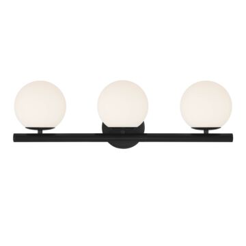 Crown Heights 3-Light Bathroom Vanity Light in Matte Black