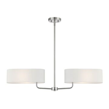 Midtown 2-Light Island Pendant in Polished Nickel