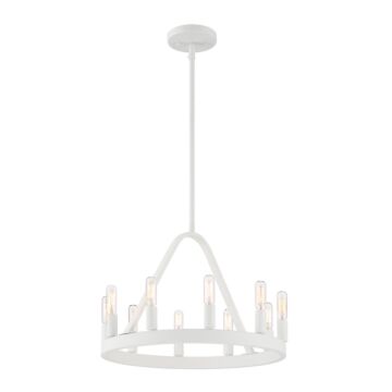 Carousel 10-Light Chandelier in Matte White