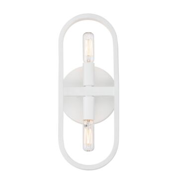 Carousel 2-Light Wall Sconce in Matte White
