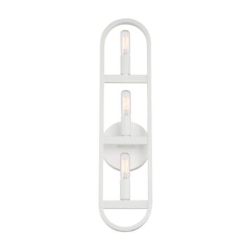 Carousel 3-Light Wall Sconce in Matte White