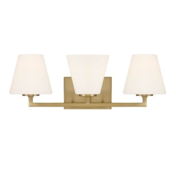 Palmyra 3-Light Bathroom Vanity Light in Brushed Gold