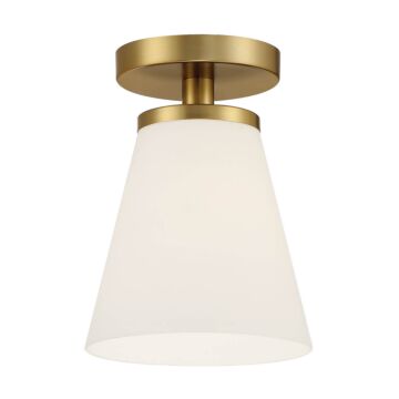 Palmyra 1-Light Semi-Flush Mount in Brushed Gold