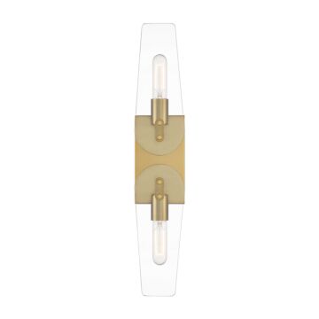 Bergen Beach 2-Light Wall Sconce in Brushed Gold