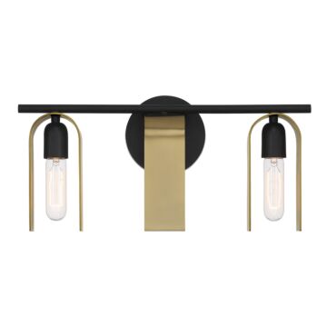 U Turn 3-Light Bathroom Vanity Light in Matte Black