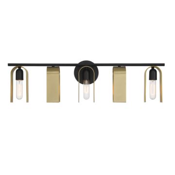 U Turn 5-Light Bathroom Vanity Light in Matte Black