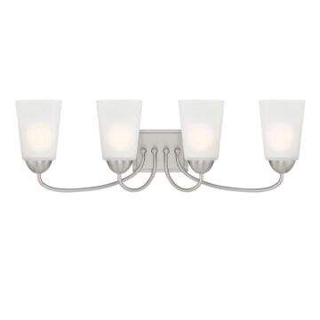 Malone 4-Light Bathroom Vanity Light in Brushed Nickel