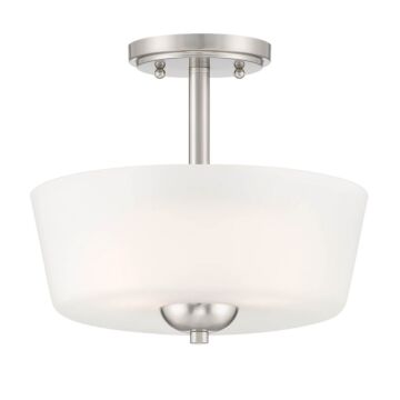 Malone 2-Light Semi-Flush Mount in Brushed Nickel