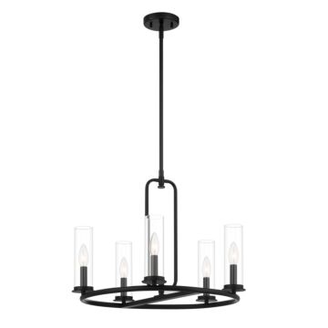 Hudson Heights 5-Light Chandelier in Matte Black