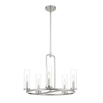 Hudson Heights 5-Light Chandelier in Polished Nickel