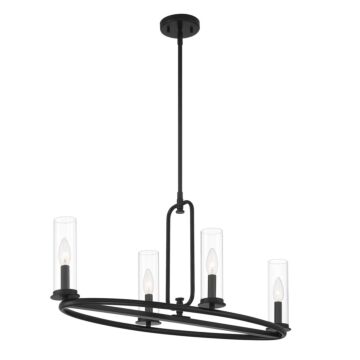 Hudson Heights 4-Light Island Pendant in Matte Black