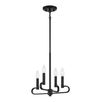 Summit 4-Light Chandelier Convertible in Matte Black
