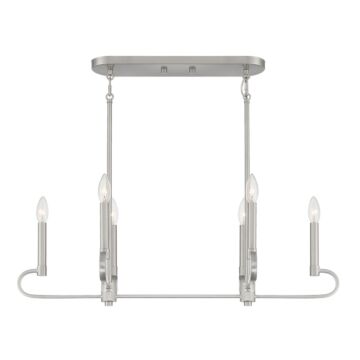 Summit 6-Light Island Pendant in Brushed Nickel