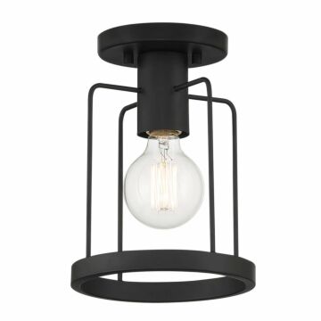 Tafo 1-Light Semi-Flush Mount in Matte Black