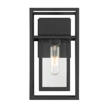 Burton 1-Light Wall Lantern in Black