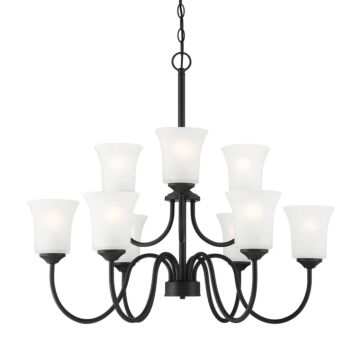 Bronson 9-Light Chandelier in Matte Black