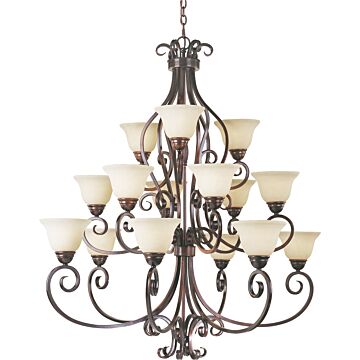 Manor 15 Light Chandelier in Oil Rubbed Bronze by Maxim