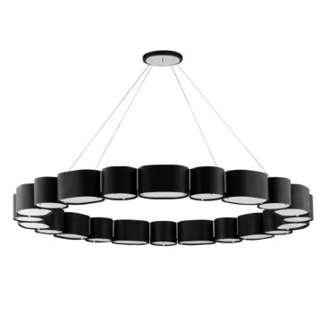 Opal 22 Light Chandelier in Soft Black Stainless Steel by Corbett Lighting