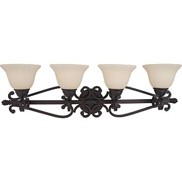 Manor Four Light Bath Vanity in Oil Rubbed Bronze by Maxim