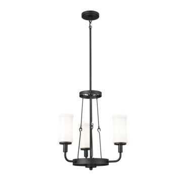 Vetivene Three Light Mini Chandelier in Textured Black by Kichler