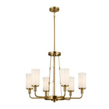 Vetivene Six Light Chandelier in Natural Brass by Kichler