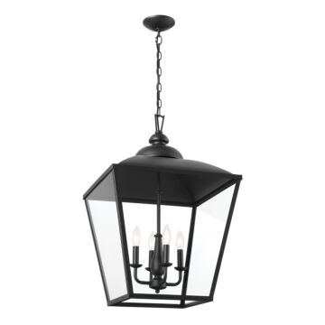 Dame Four Light Foyer Pendant in Textured Black by Kichler
