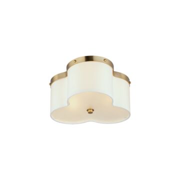 Clover Three Light Flush Mount in Satin Brass by Maxim