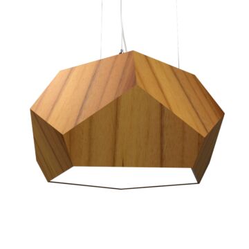 Facet 1-Light Pendant in Teak