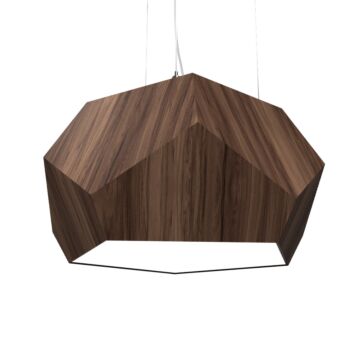 Facet 1-Light Pendant in American Walnut