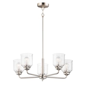 Acadia Five Light Chandelier in Satin Nickel by Maxim