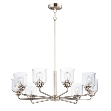 Acadia Eight Light Chandelier in Satin Nickel by Maxim