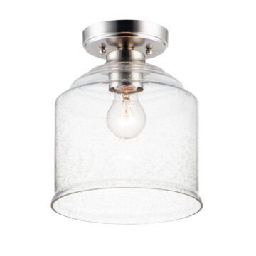 Acadia One Light Semi Flush Mount in Satin Nickel by Maxim